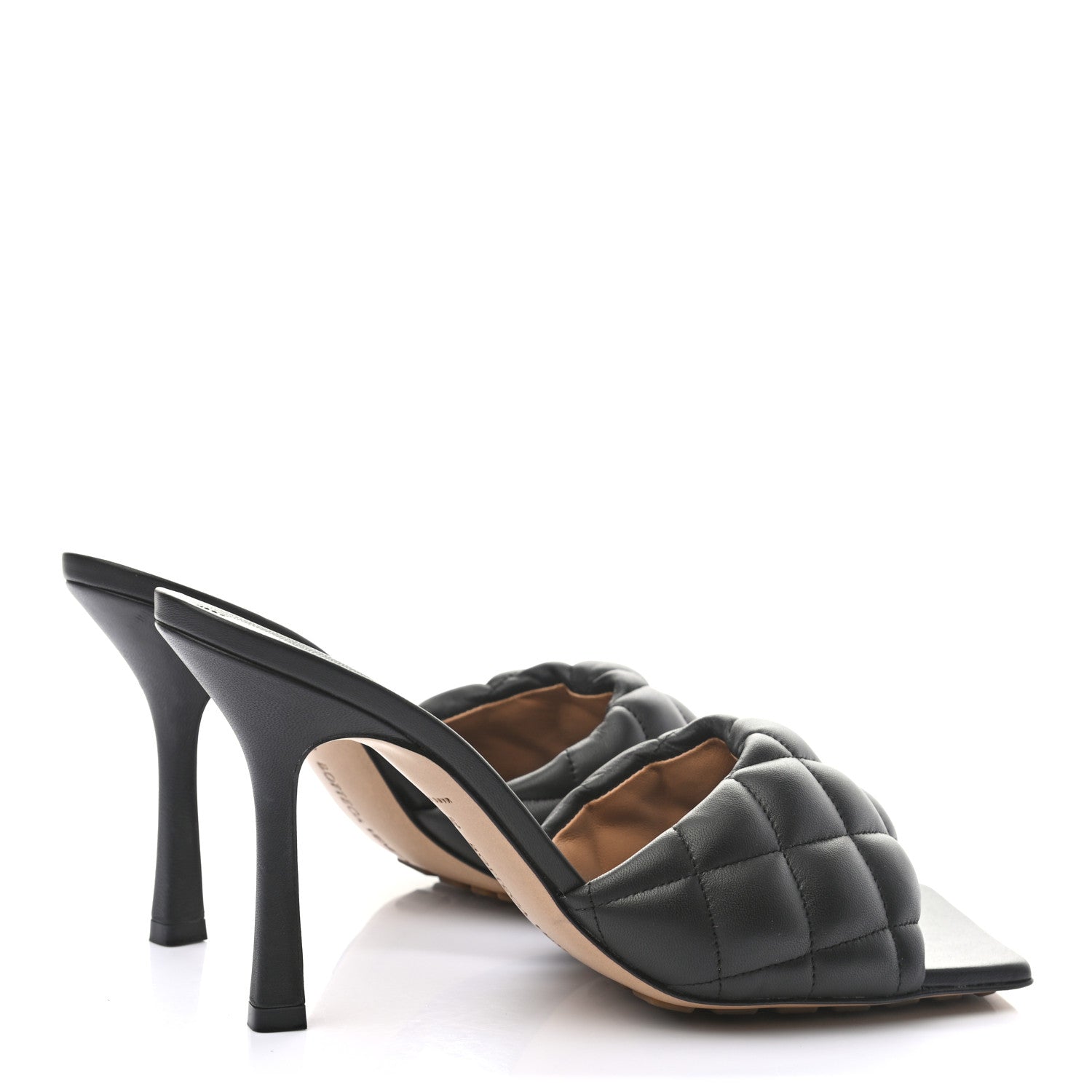 Bottega Veneta Nappa Matelasse Padded Mule Sandals 38 Black 4 of 8