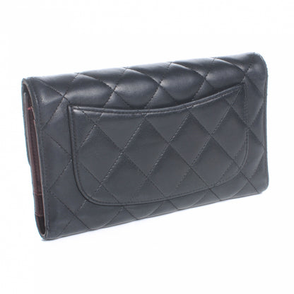 Chanel Lambskin Quilted Large Flap Wallet Black 3 of 9