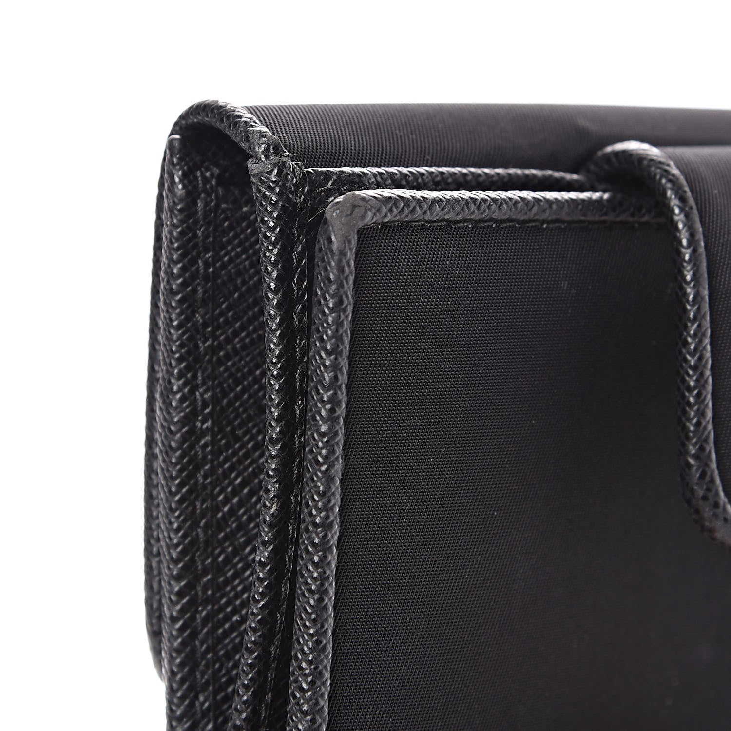 Prada Tessuto Nylon Vela Saffiano Wallet Black 9 of 11