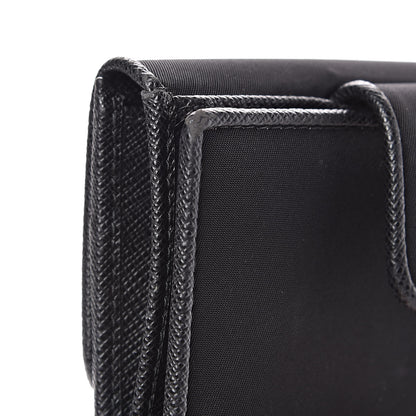 Prada Tessuto Nylon Vela Saffiano Wallet Black 9 of 11