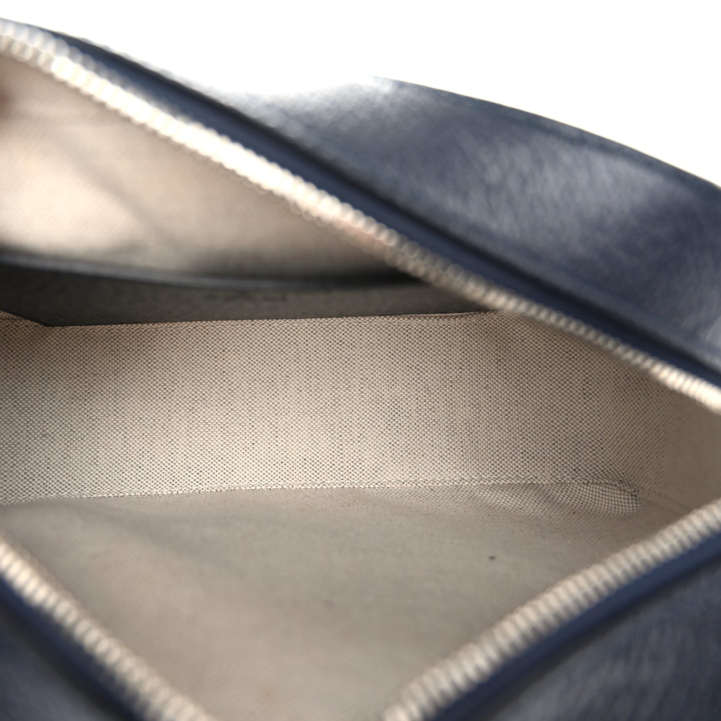 GG Supreme Monogram Textured Dollar Calfskin Web Small Ophidia Camera Bag Beige Blue