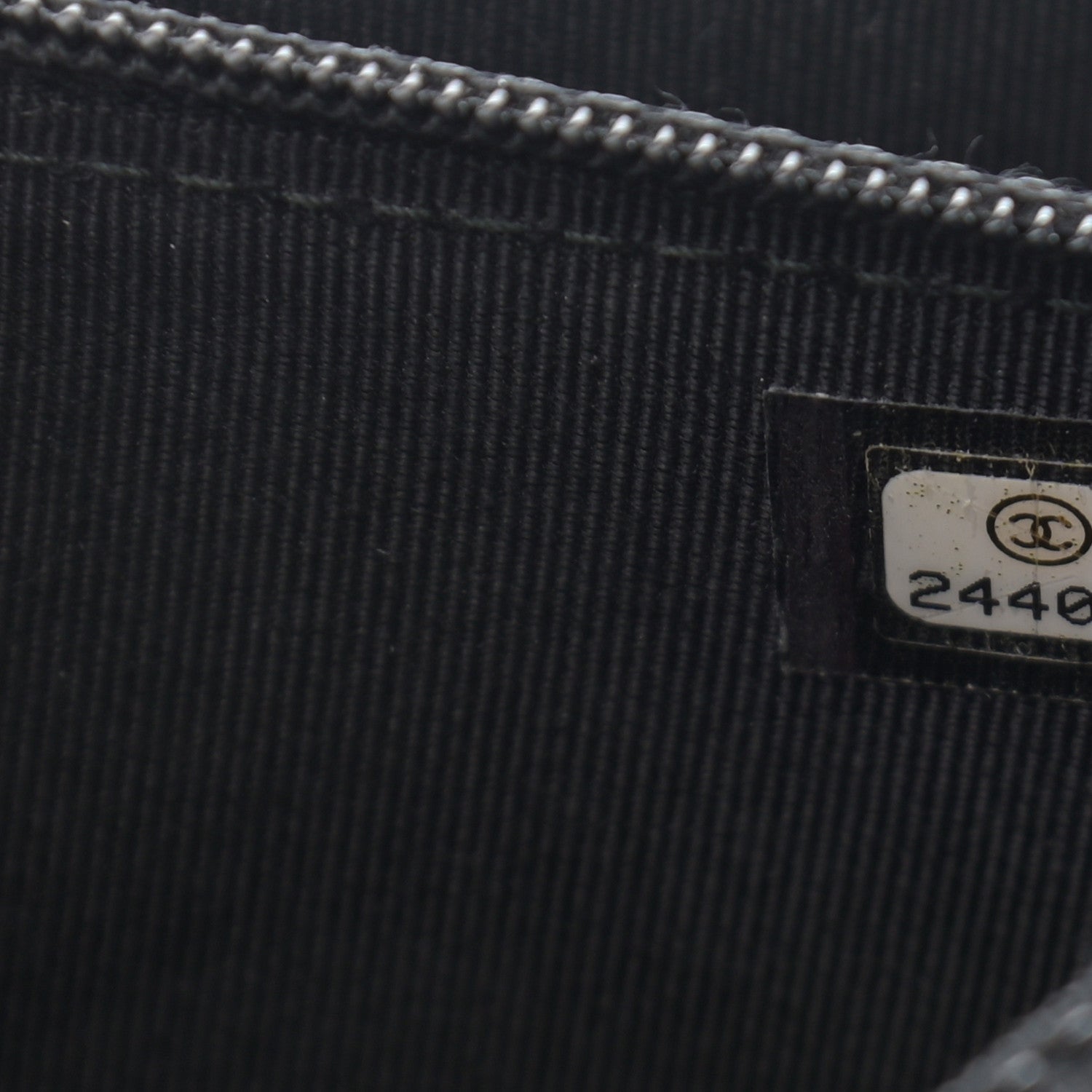 Chanel Letter Calfskin Embossed Quilted Square Wallet On Chain WOC Black 15 of 27