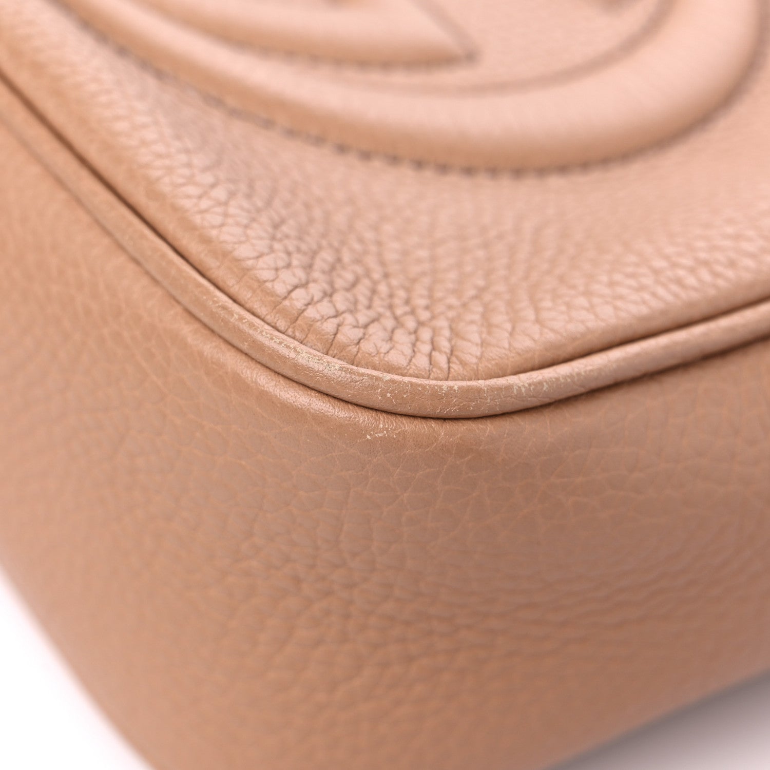 Gucci Pebbled Calfskin Small Soho Disco Bag Camelia 10 of 16
