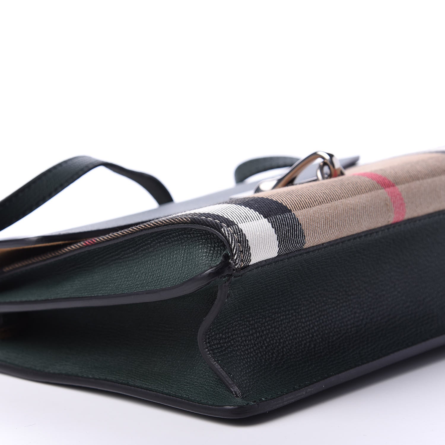 Burberry Derby Calfskin House Check Small Macken Crossbody Bag Dark Bottle Green 6 of 15