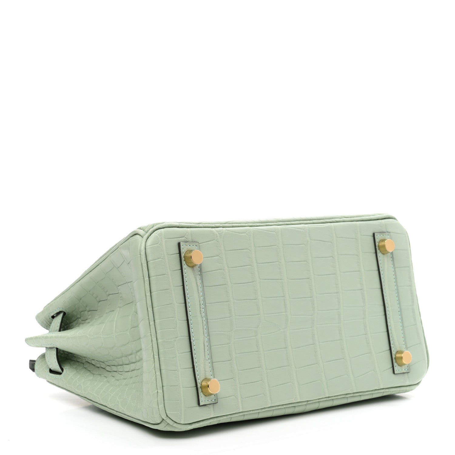 Hermes Matte Alligator Birkin 25 Vert D'eau 4 of 10