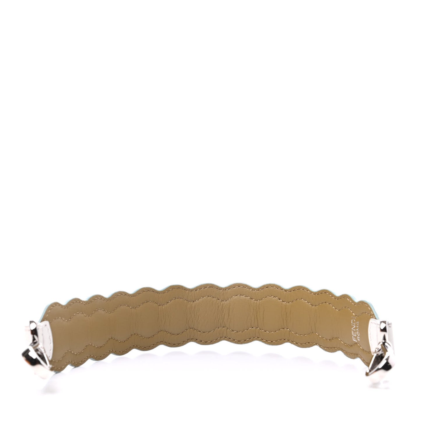 Vitello Dolce Scalloped Spike Studded Mini Strap You White Camaleonte Coral Pink