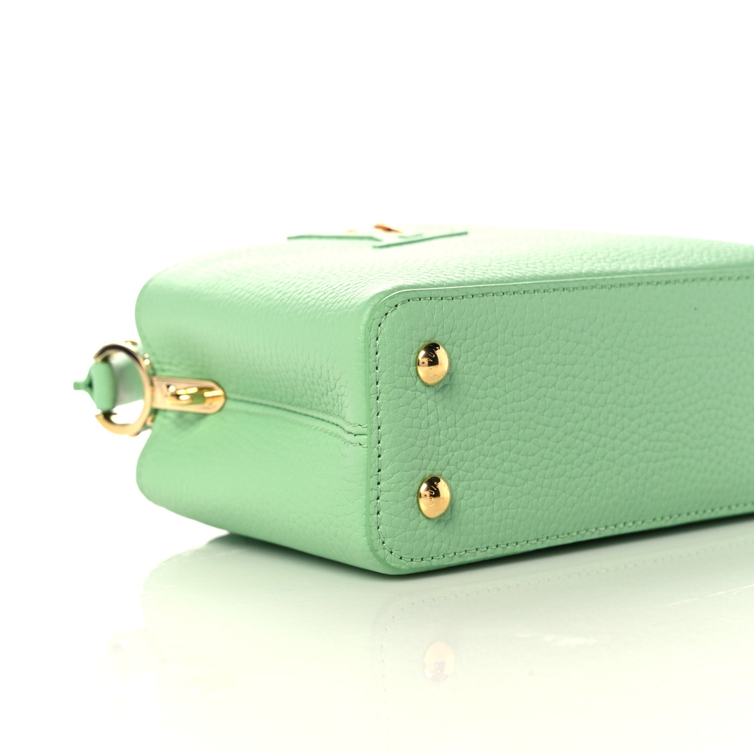 Louis Vuitton Taurillon Mini Capucines Vert Pomme 7 of 9