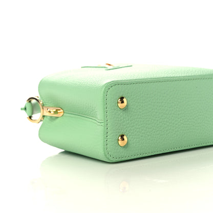 Louis Vuitton Taurillon Mini Capucines Vert Pomme 7 of 9