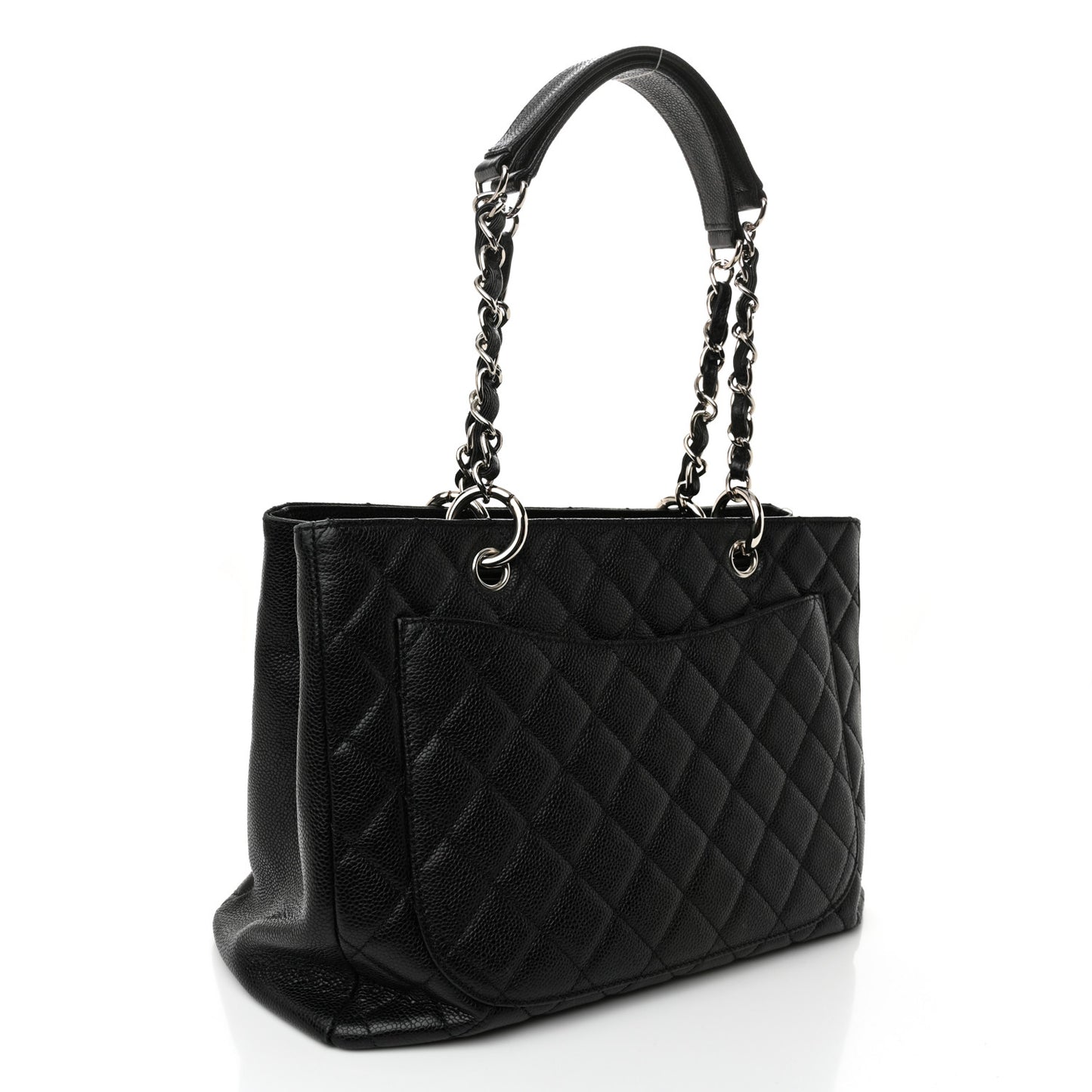Caviar Quilted Grand Shopping Tote GST Black