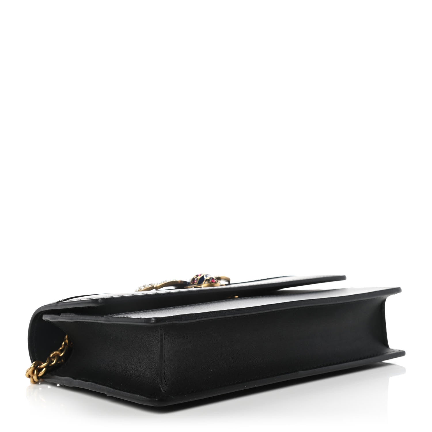 Gucci Calfskin Queen Margaret Chain Wallet Black 4 of 11