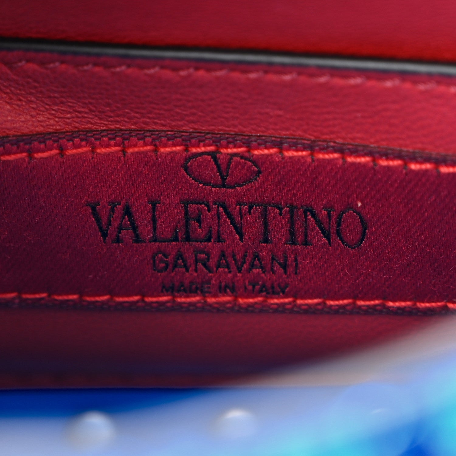 Valentino Garavani Glitter Micro Rockstud Spike Shoulder Bag Electric Blue 6 of 11