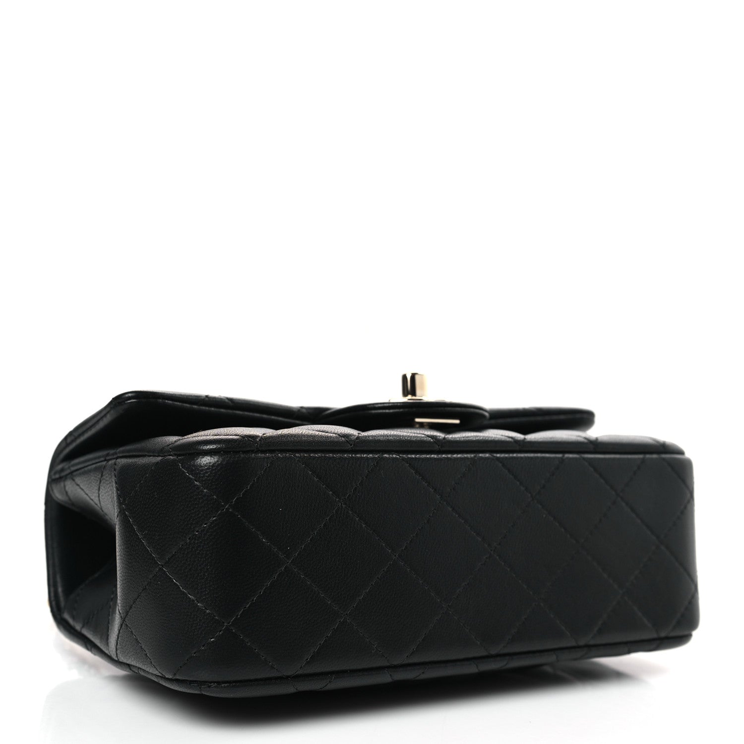 Chanel Lambskin Quilted Mini Top Handle Rectangular Flap Black 4 of 9
