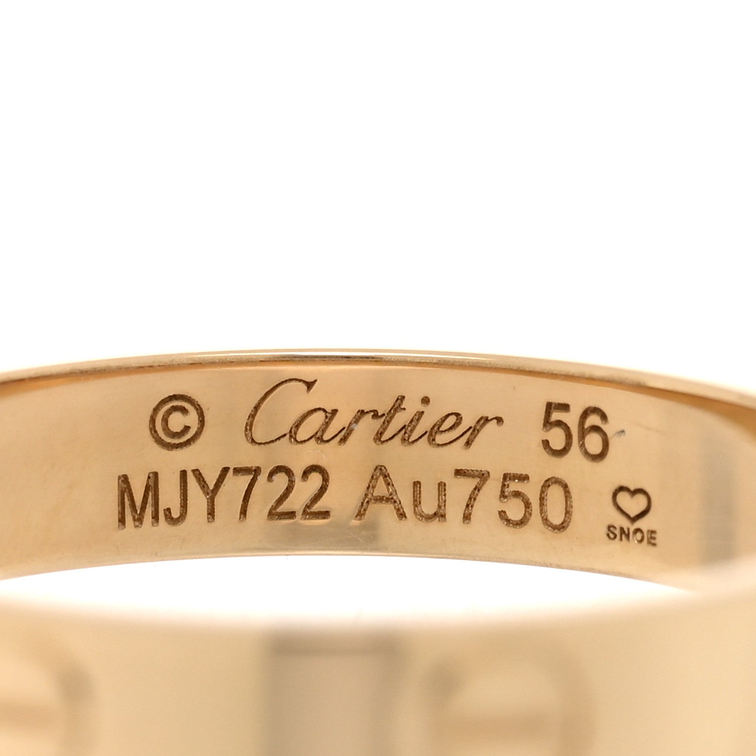 Cartier 18K Yellow Gold 3.5mm LOVE Wedding Band Ring 56 7.5 4 of 4