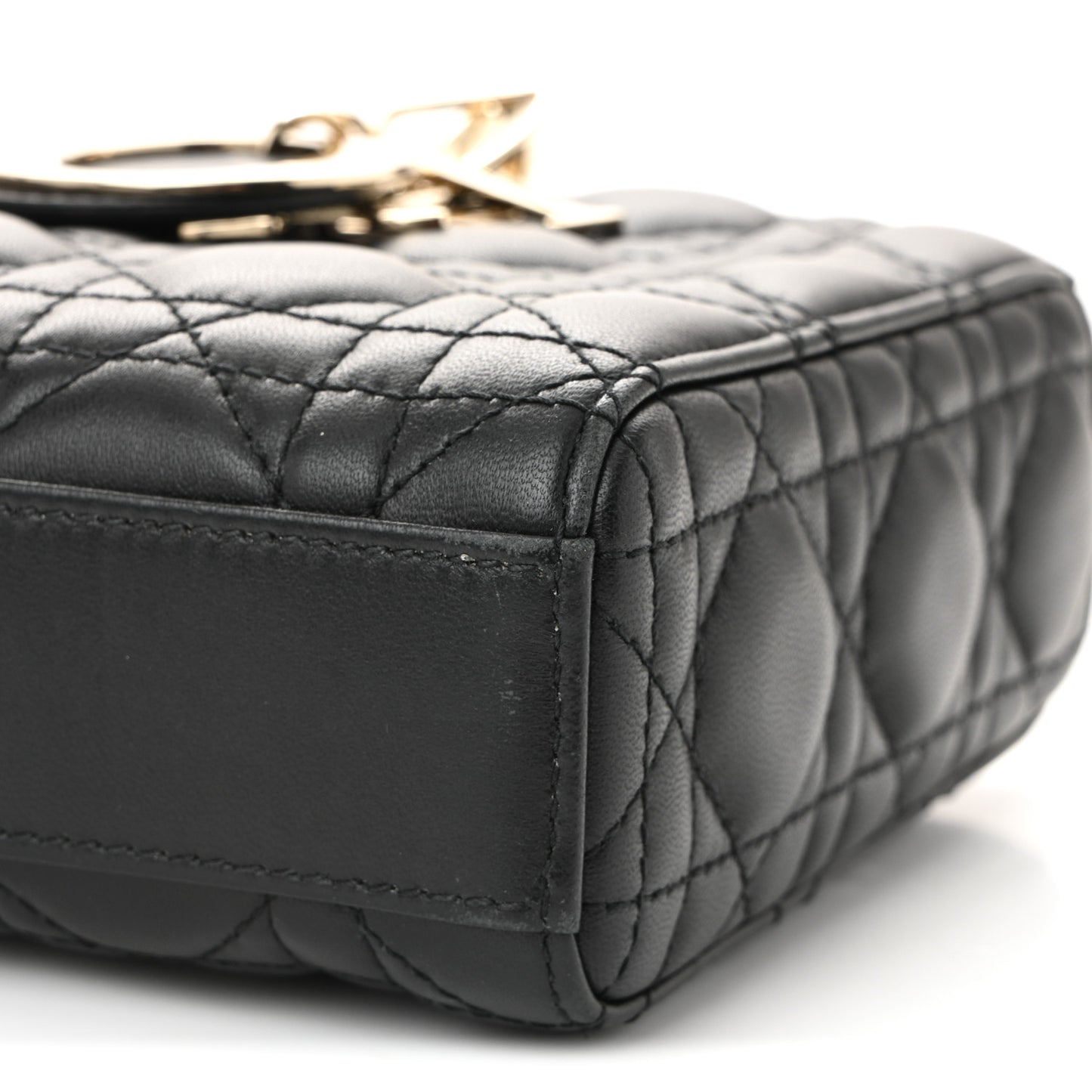 Lambskin Cannage Medium Lady D-Joy Black