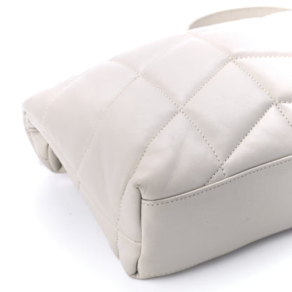Saint Laurent Lambskin Quilted Toy Loulou Puffer Monogram Chain Satchel Crema Soft 11 of 12