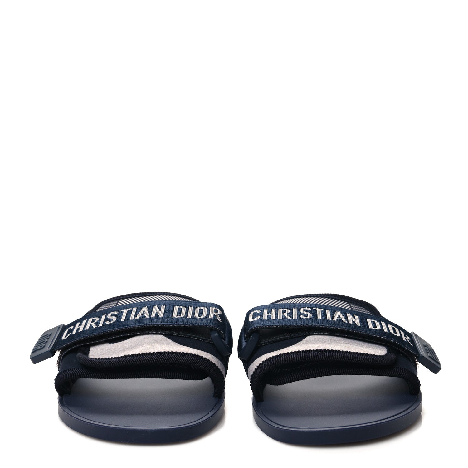 Christian Dior Technical Stretch Fabric Camouflage Dio(r)evolution Slide Sandals 39 Deep Blue 2 of 8