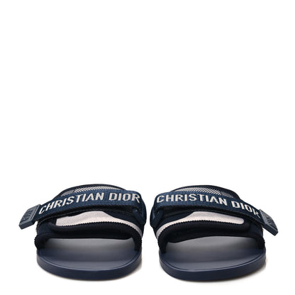 Christian Dior Technical Stretch Fabric Camouflage Dio(r)evolution Slide Sandals 39 Deep Blue 2 of 8