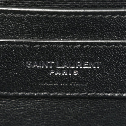 Saint Laurent Calfskin Crocodile Embossed Small Classic Monogram Kate Tassel Satchel Palissandre 6 of 10