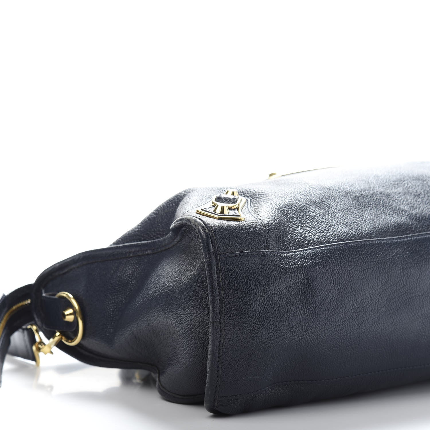 Balenciaga Chevre Gold Metallic Edge Hardware City Bleu Nuit Dark Sea 12 of 18