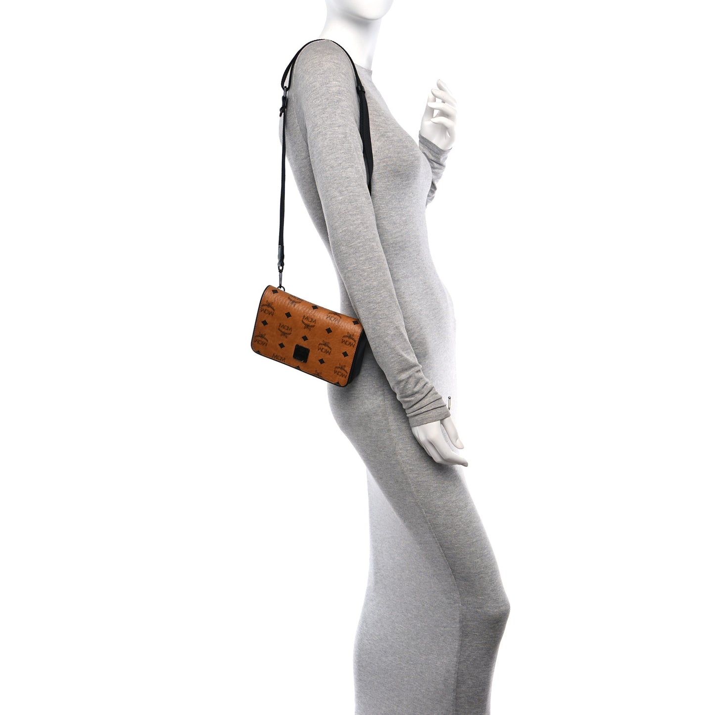 Visetos Monogram Mini Aren Camera Bag Cognac