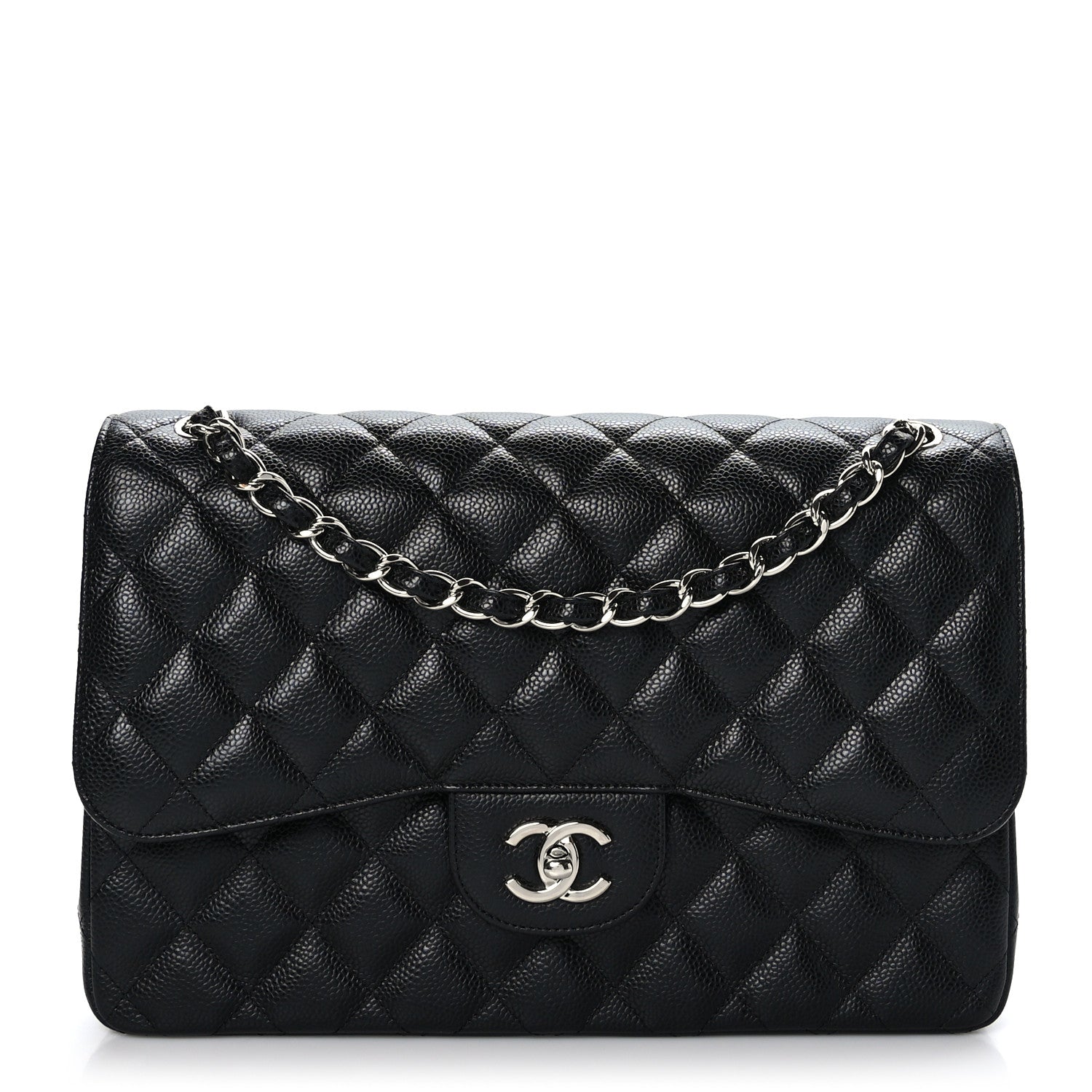 Chanel Caviar Quilted Jumbo Double Flap Black 1 of 10