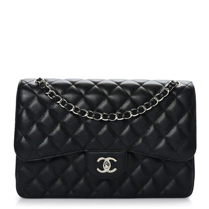 Chanel Caviar Quilted Jumbo Double Flap Black 1 of 10
