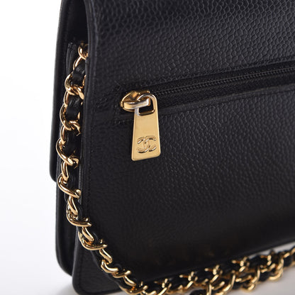 Chanel Caviar Timeless CC Wallet On Chain WOC Black 10 of 11