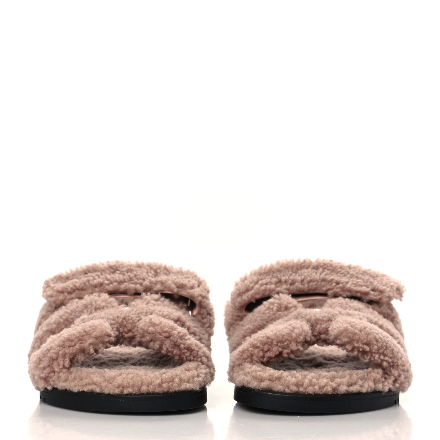 Hermes Woolskin Womens Chypre Sandals 36 Bois De Santal 2 of 8