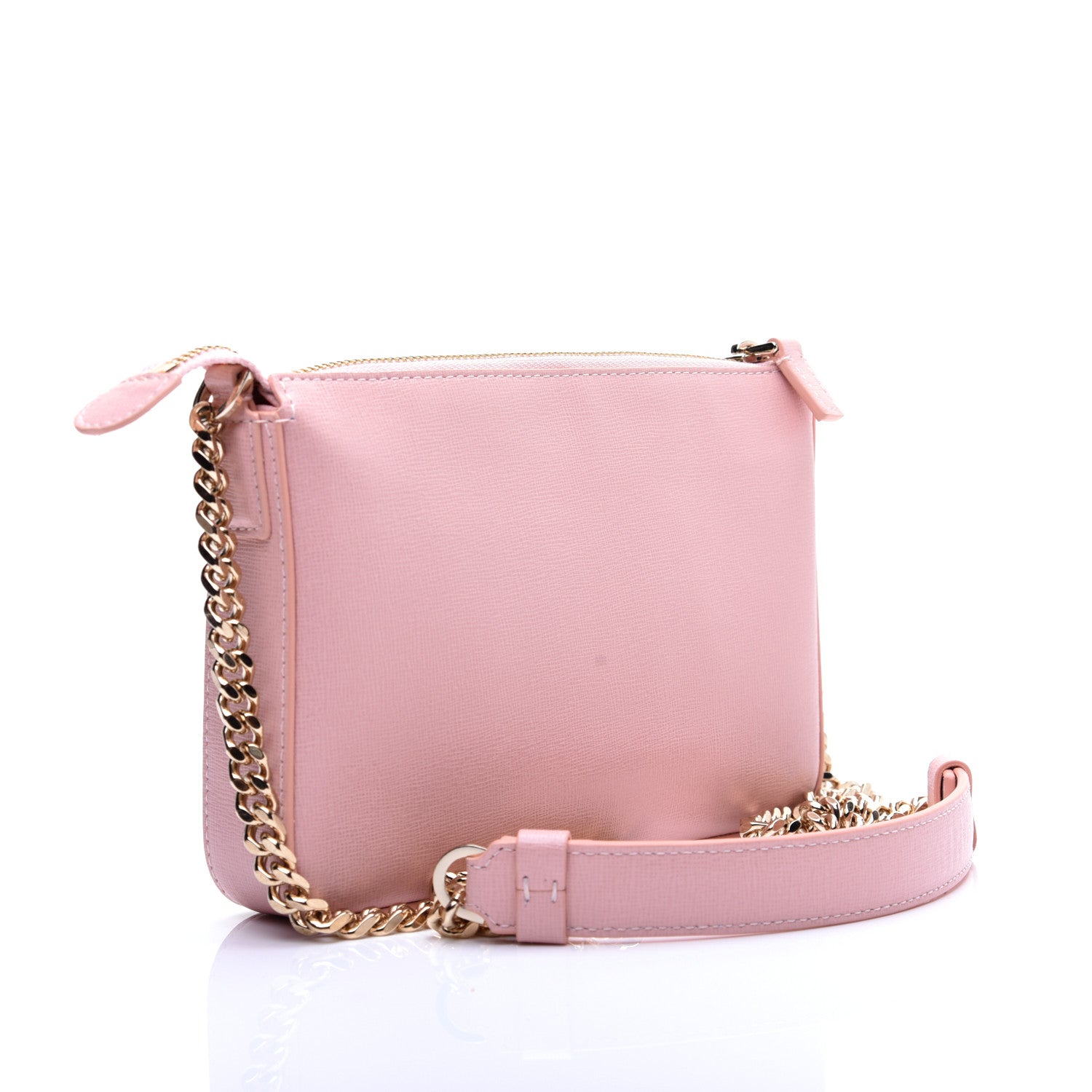 Versace Saffiano Calfskin Palazzo Chain Crossbody Light Pink 3 of 13