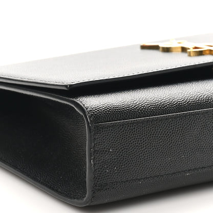 Saint Laurent Grain De Poudre Medium Classic Monogram Kate Satchel Black 9 of 10