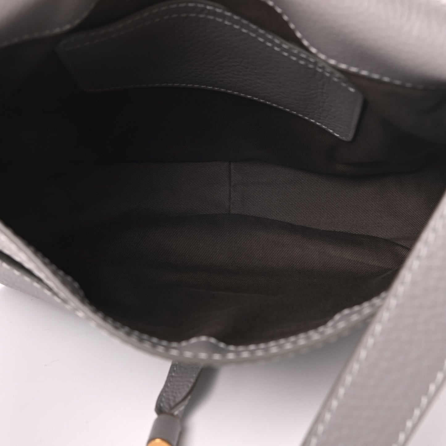 Calfskin Medium Marcie Round Crossbody Bag Cashmere Grey