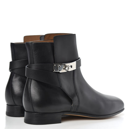 Hermes Calfskin Neo Low Boots 37 Black 4 of 8