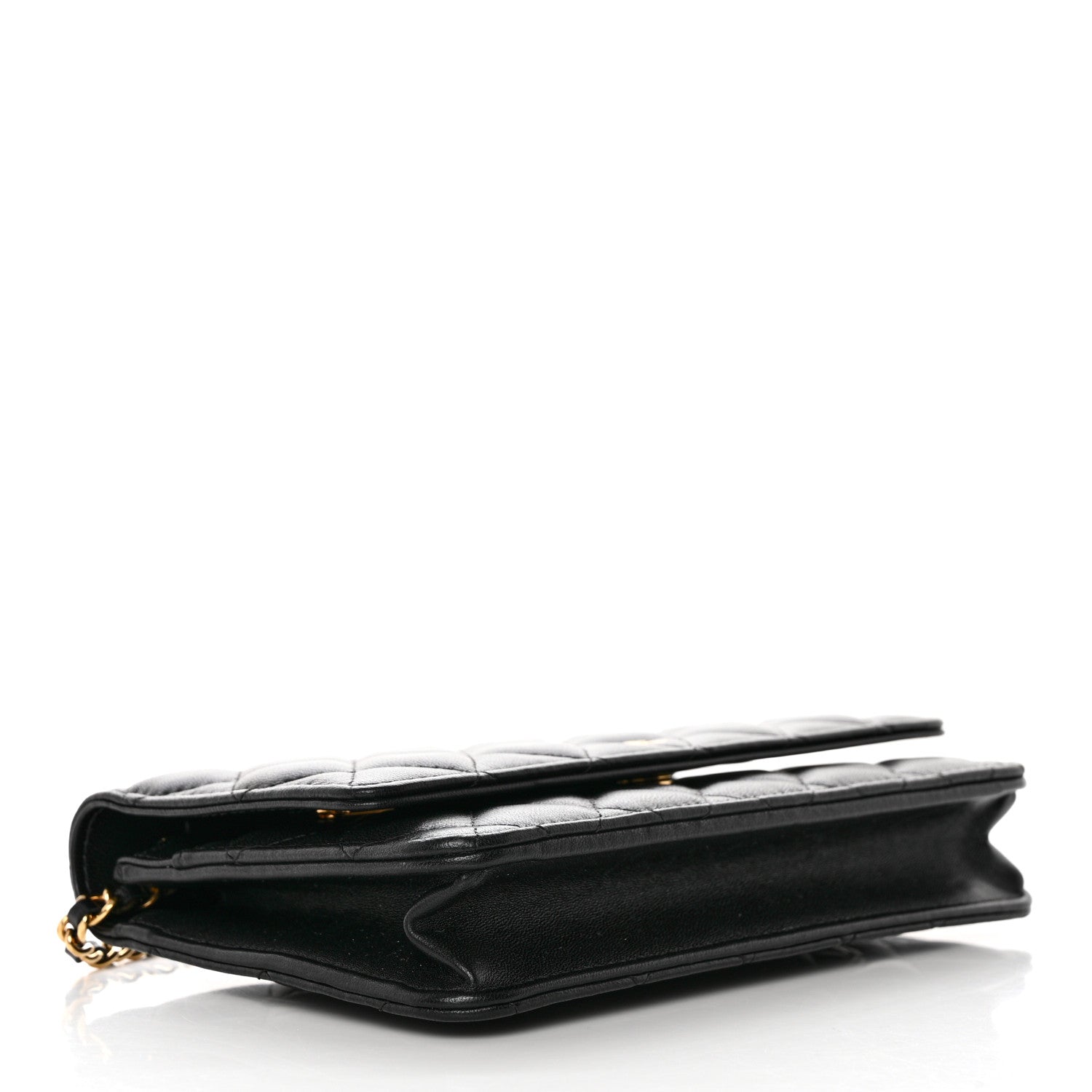 Chanel Lambskin Quilted Wallet On Chain WOC Black 4 of 13