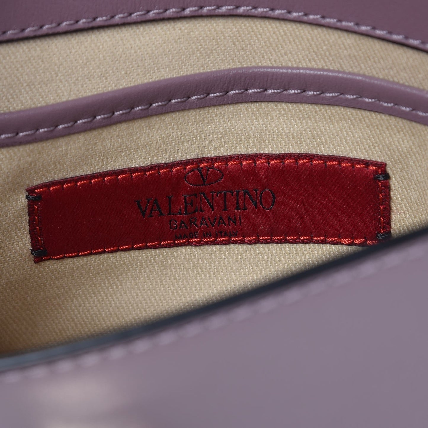 Vitello Rockstud Shoulder Flap Bag Dark Mauve