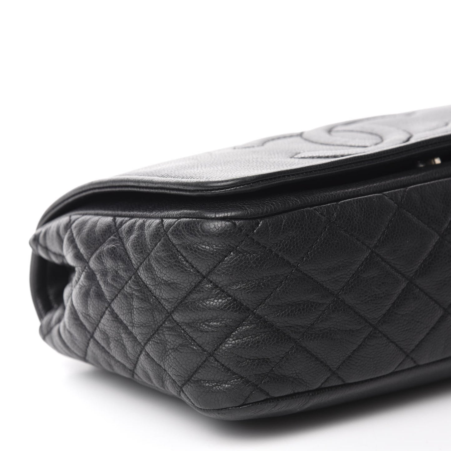 Caviar Large Timeless CC Flap Black