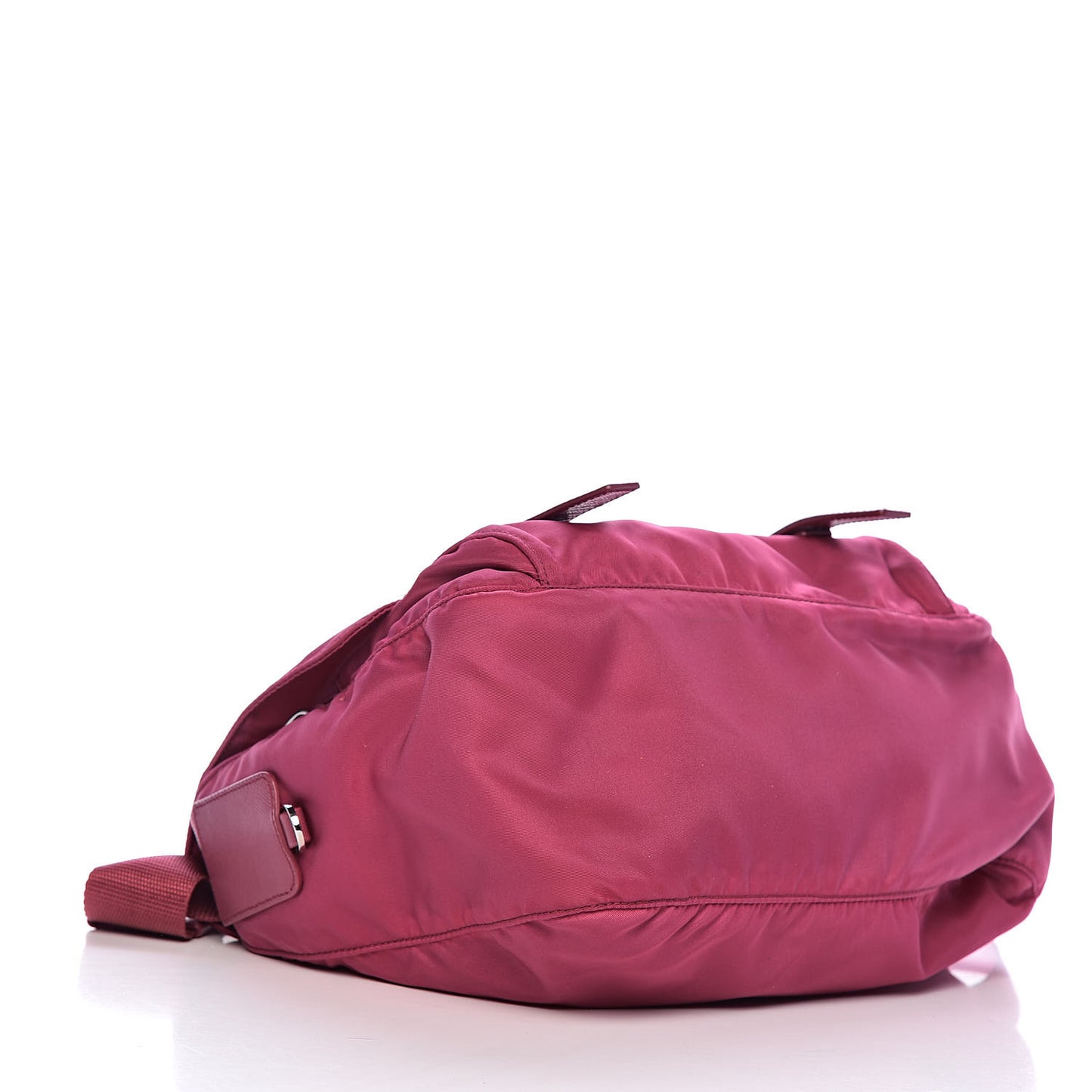 Tessuto Nylon Vela Saffiano Messenger Bag Fuxia