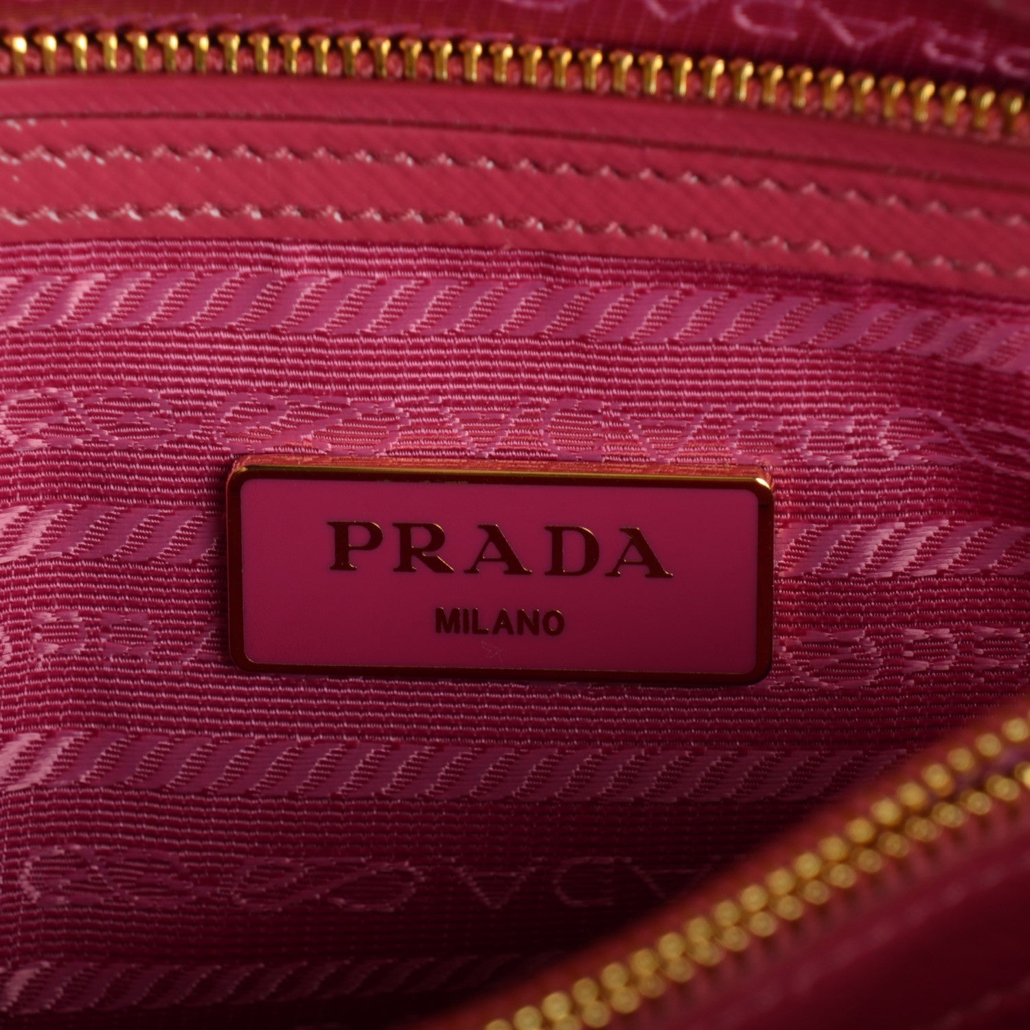 Prada Saffiano Vernice Mini Promenade Tote Peonia 8 of 9