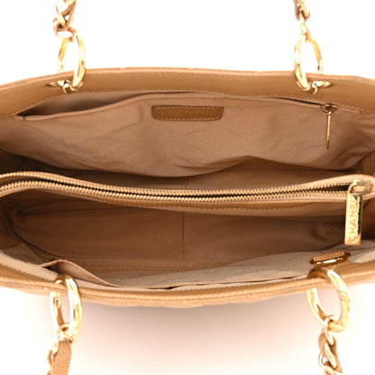 Chanel Caviar Quilted Grand Shopping Tote GST Dark Beige 5 of 14