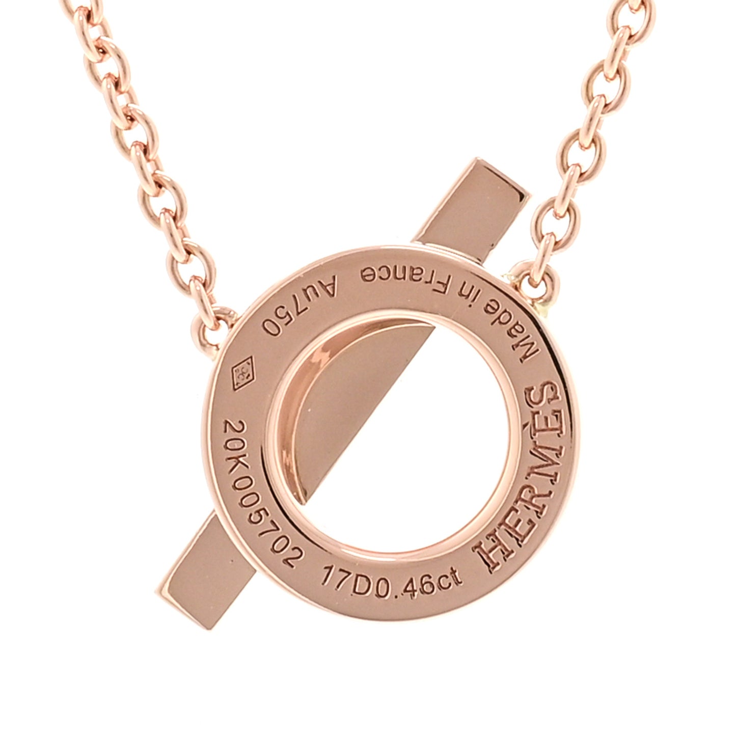 18K Rose Gold Diamond Finesse Pendant Necklace