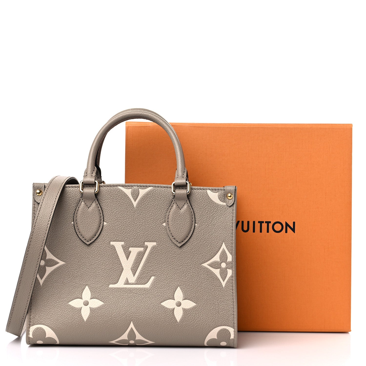 Louis Vuitton Empreinte Monogram Giant Onthego PM Tourterelle Creme 9 of 9