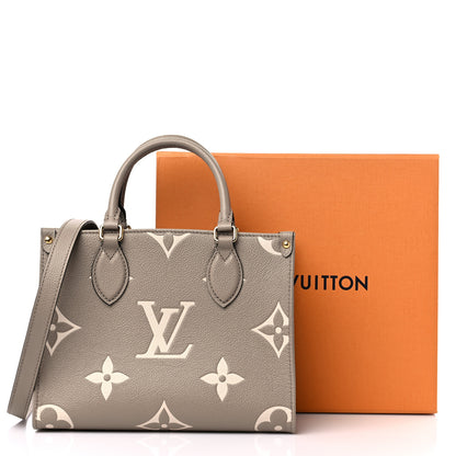 Louis Vuitton Empreinte Monogram Giant Onthego PM Tourterelle Creme 9 of 9