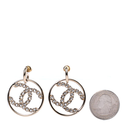 Chanel Baguette Crystal High Society CC Drop Earrings Gold 2 of 4