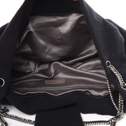 Chanel Terry Cotton Large Reissue Bow Hobo Black 5 of 9
