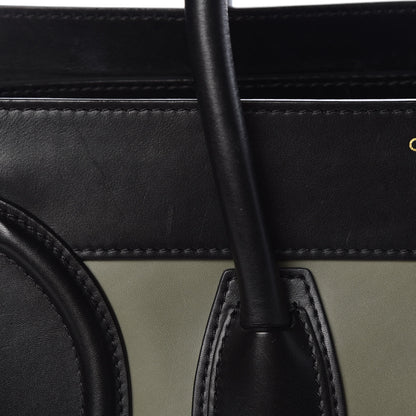 Celine Satin Calfskin Suede Mini Tri-Color Luggage Almond 11 of 13