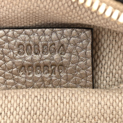 Gucci Metallic Pebbled Calfskin Small Soho Disco Bag Golden Beige 7 of 10