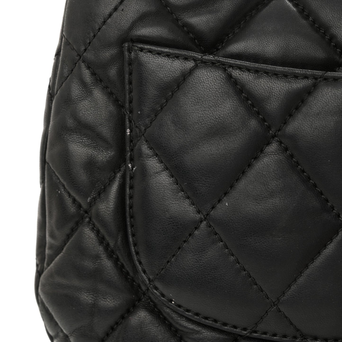 Lambskin Quilted Large Chanel 3 Flap Black