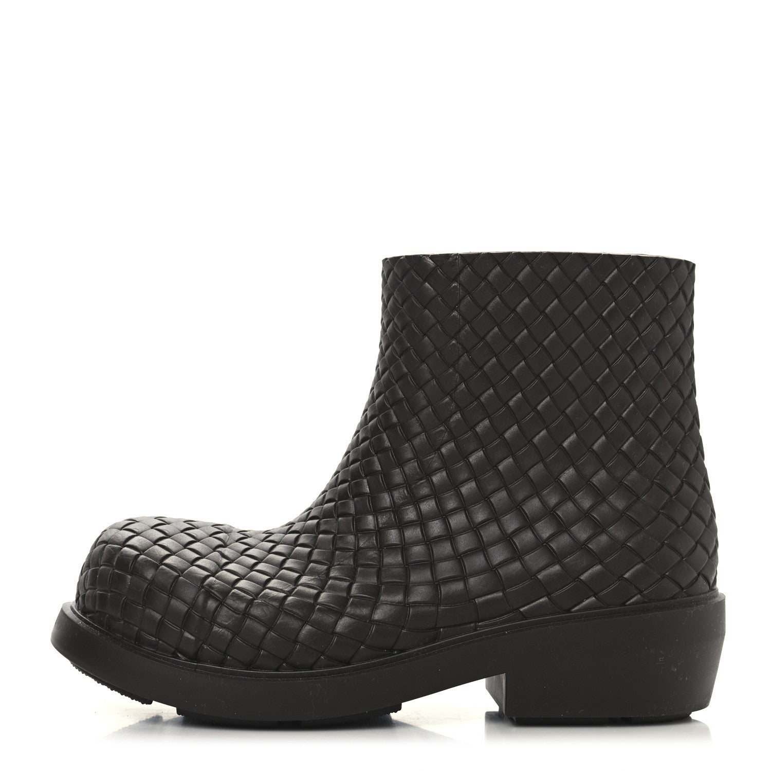 Bottega Veneta Rubber Intreccio Fireman Ankle Boots 40 Fondant 1 of 8