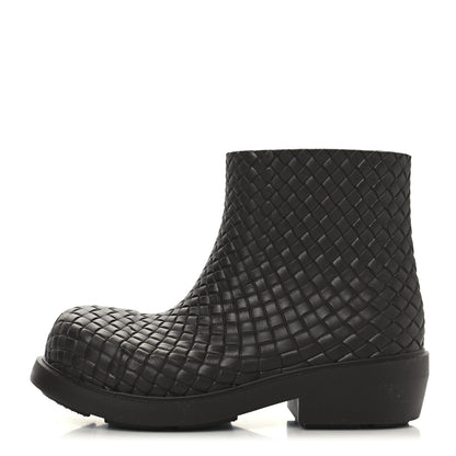 Bottega Veneta Rubber Intreccio Fireman Ankle Boots 40 Fondant 1 of 8