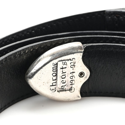 Chrome Hearts Calfskin Sterling Silver Celtic Belt 90 36 Black 3 of 6