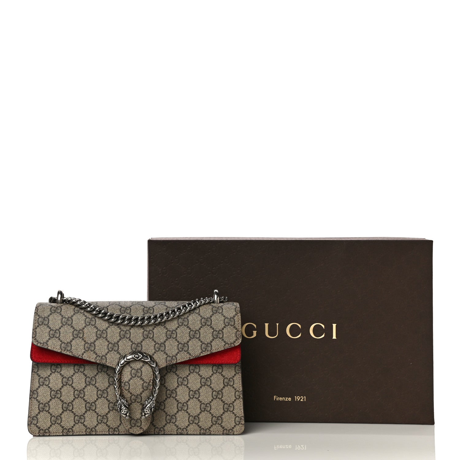 Gucci GG Supreme Monogram Small Dionysus Shoulder Bag Red 23 of 23